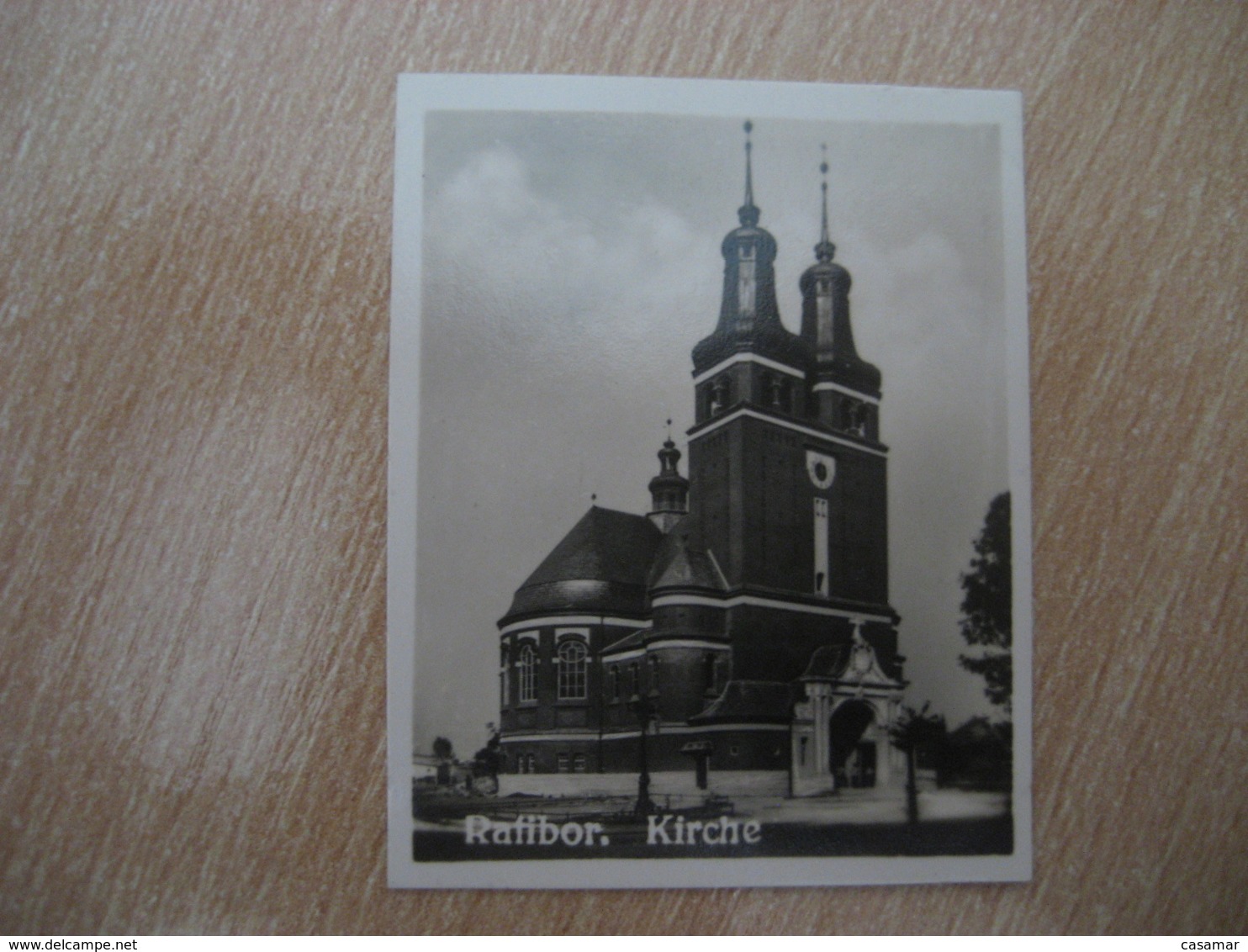 RATIBOR Kirche Church Bilder Card Photo Photography (4x5,2 Cm) Schlesien Silesia Poland Czech GERMANY 30s Tobacco - Non Classés
