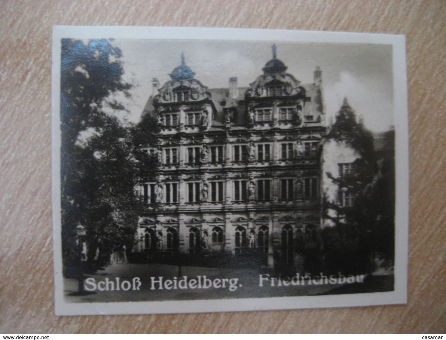 HEIDELBERG Schloss Castle Friedrichsbau Bilder Card Photo Photography (4x5,2 Cm) Baden GERMANY 30s Tobacco - Non Classificati