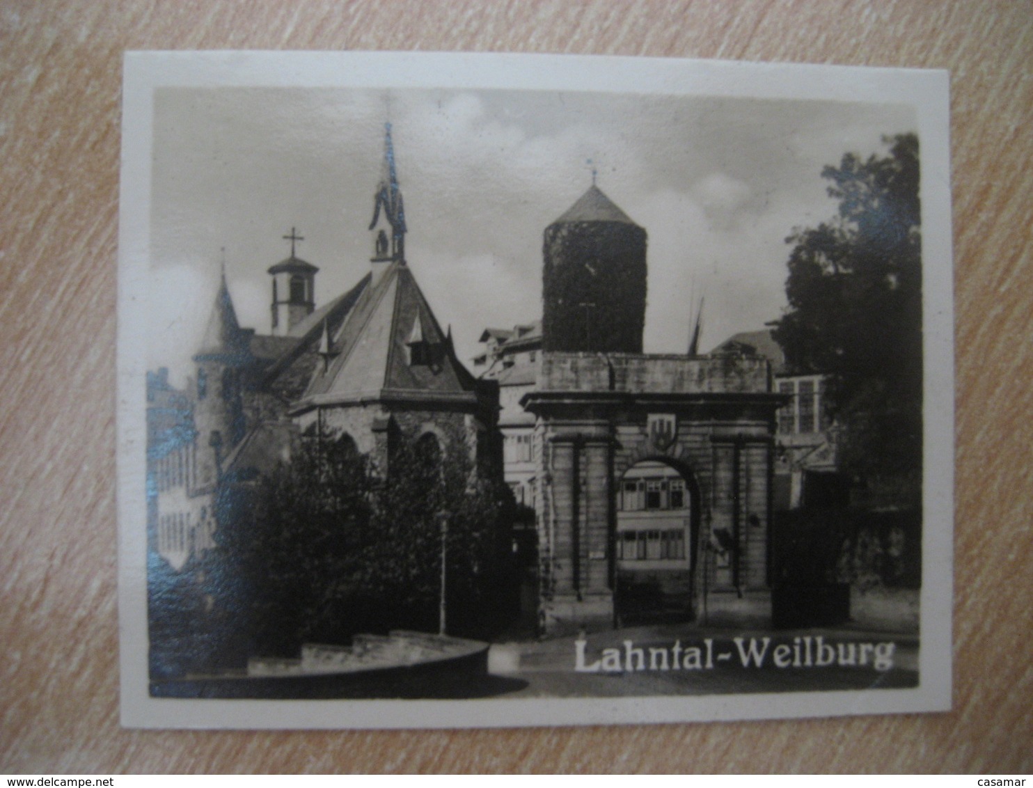 WEILBURG Partie Am Lahntor Bilder Card Photo Photography (4x5,2cm) Lahntal GERMANY 30s Tobacco - Non Classificati