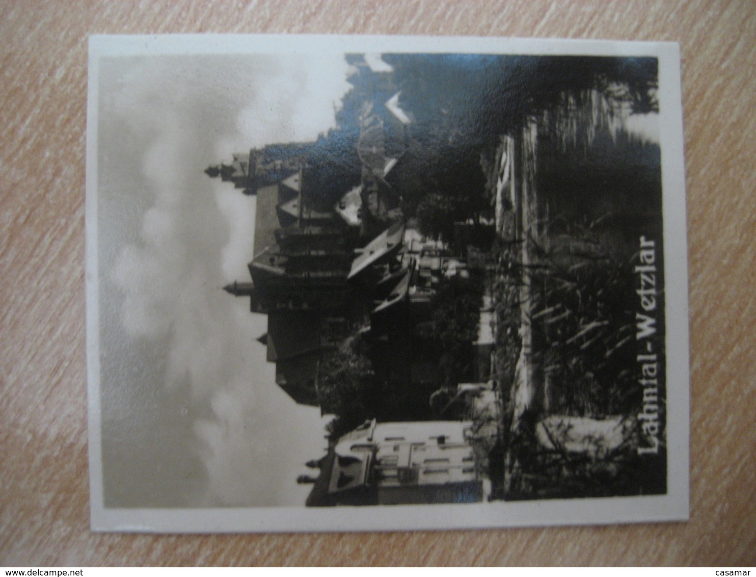 WETZLAR Lahnpartie Mit Dom Cathedral Bilder Card Photo Photography (4x5,2cm) Lahntal GERMANY 30s Tobacco - Non Classés