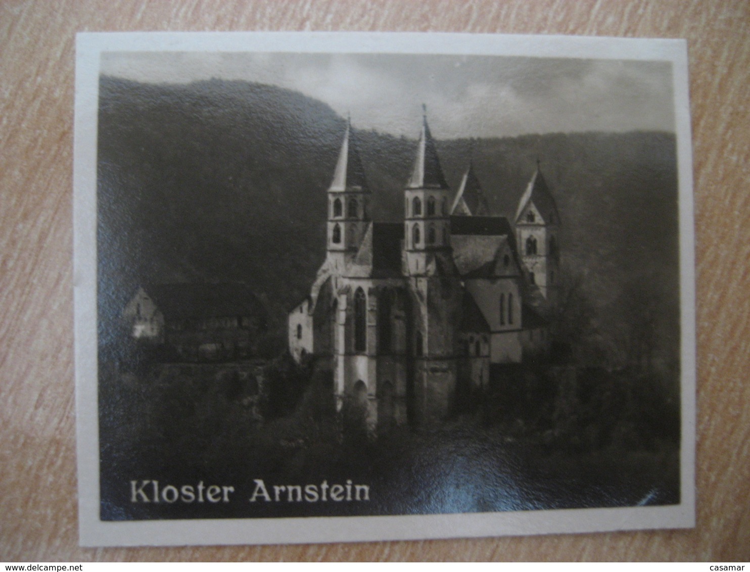 ARNSTEIN Kloster Castle Bilder Card Photo Photography (4x5,2cm) Lahntal GERMANY 30s Tobacco - Non Classés