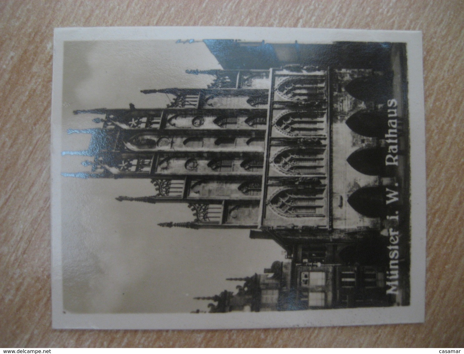 MUNSTER Rathaus Bilder Card Photo Photography (4x5,2cm) Westfalen Westfalia GERMANY 30s Tobacco - Non Classés