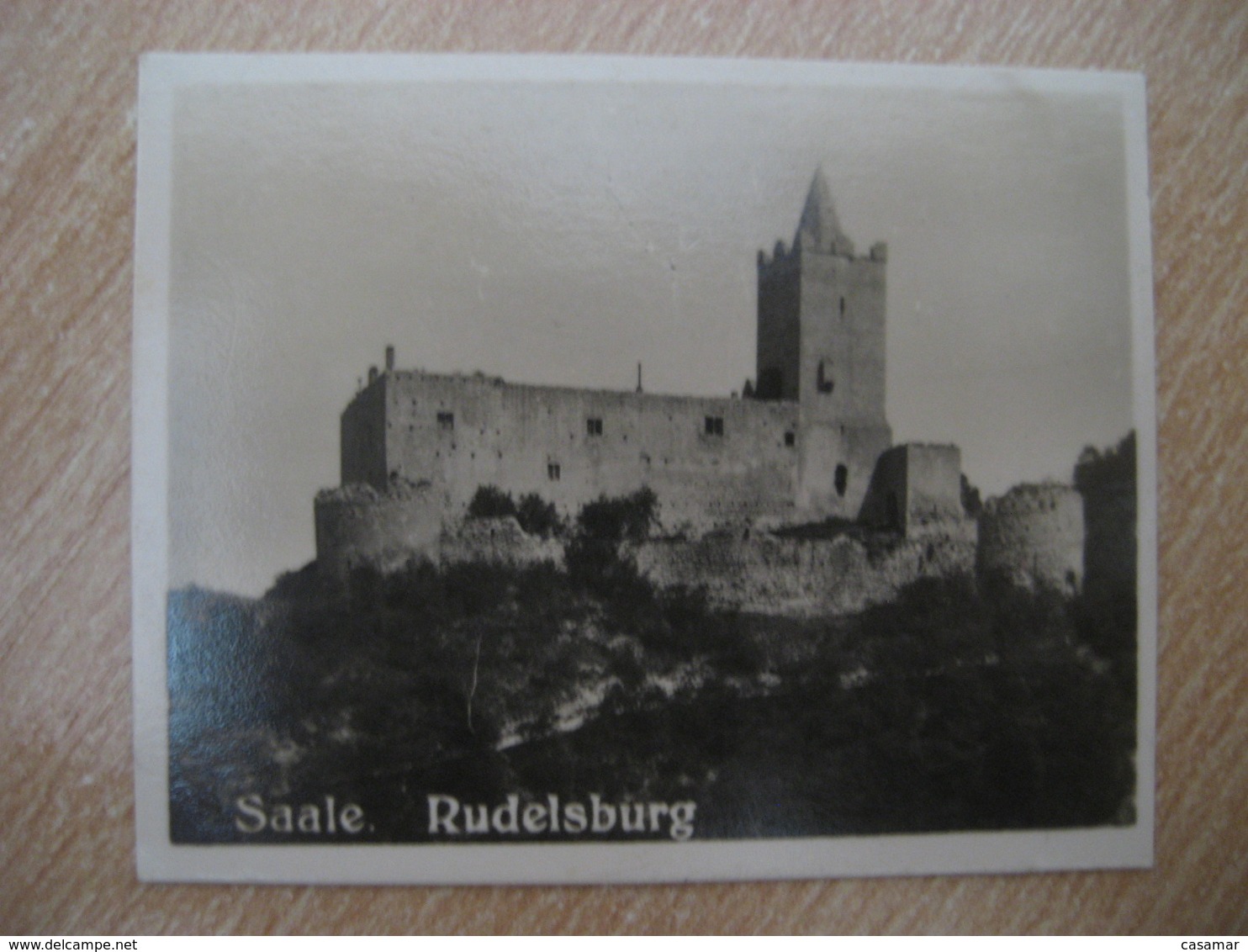 SAALE Saale-Tal Rudelsburg Castle Bilder Card Photo Photography (4x5,2cm) Thuringen Thuringia GERMANY 30s Tobacco - Non Classés