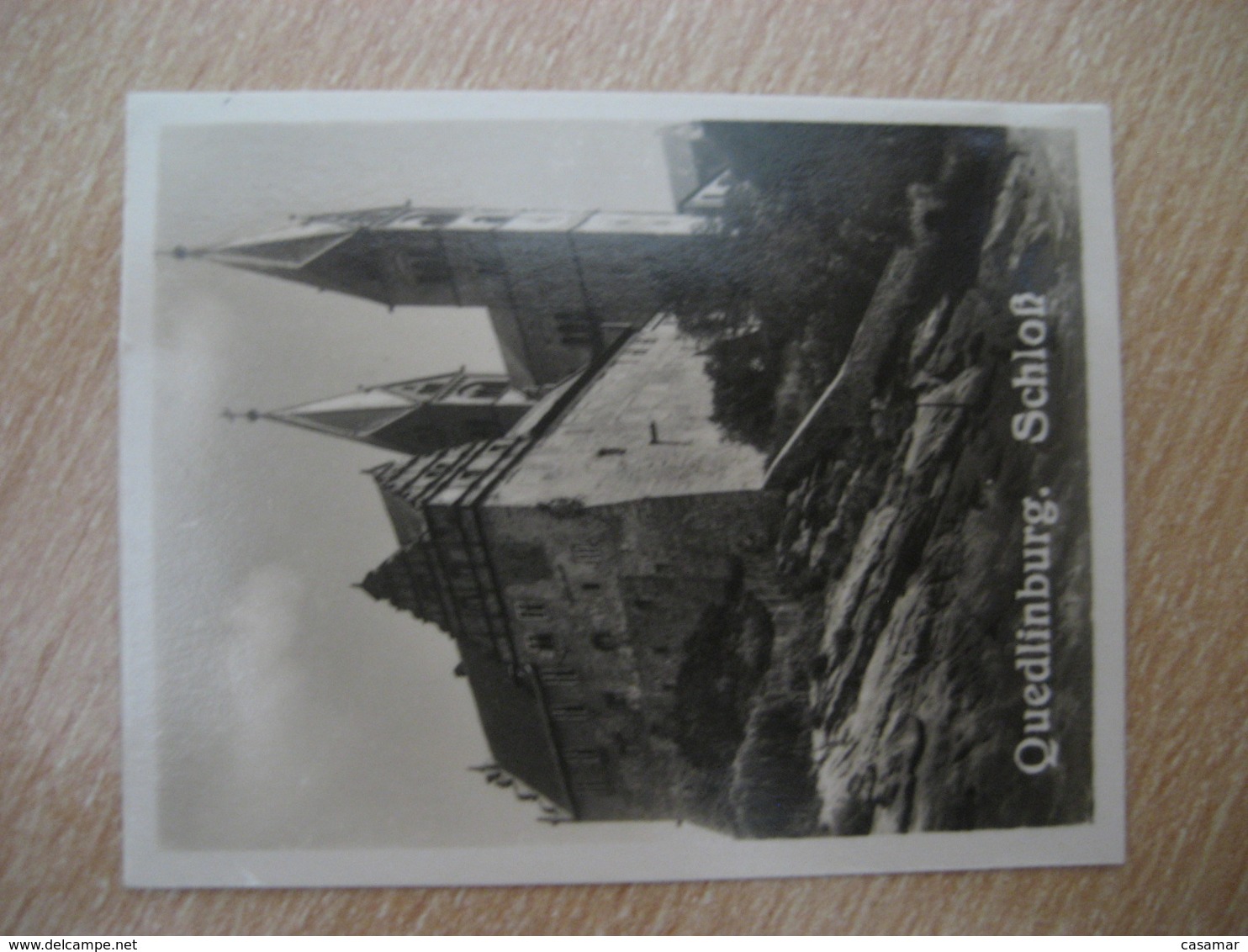 QUEDLINBURG Schloss Castle Bilder Card Photo Photography (4x5,2cm) Harz Mountains GERMANY 30s Tobacco - Non Classés
