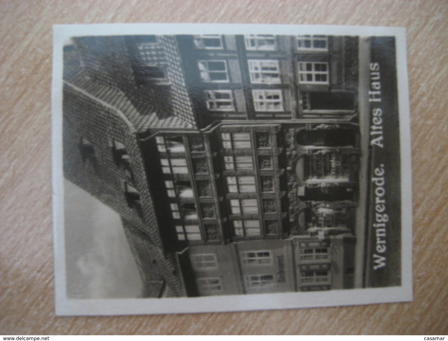 WERNIGERODE Altes Haus Bilder Card Photo Photography (4x5,2cm) Harz Mountains GERMANY 30s Tobacco - Non Classés