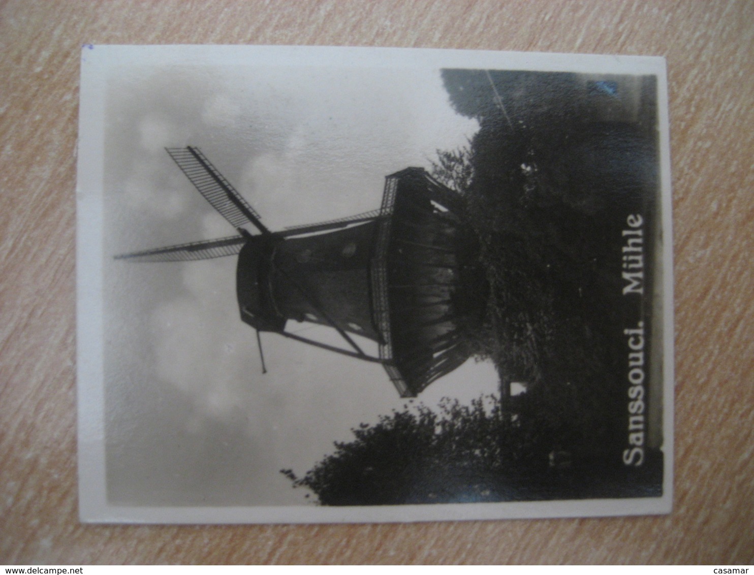 SANSSOUCI Muhle Wind Mill Bilder Card Photo Photography (4x5,2cm) Brandenburg GERMANY 30s Tobacco - Non Classificati