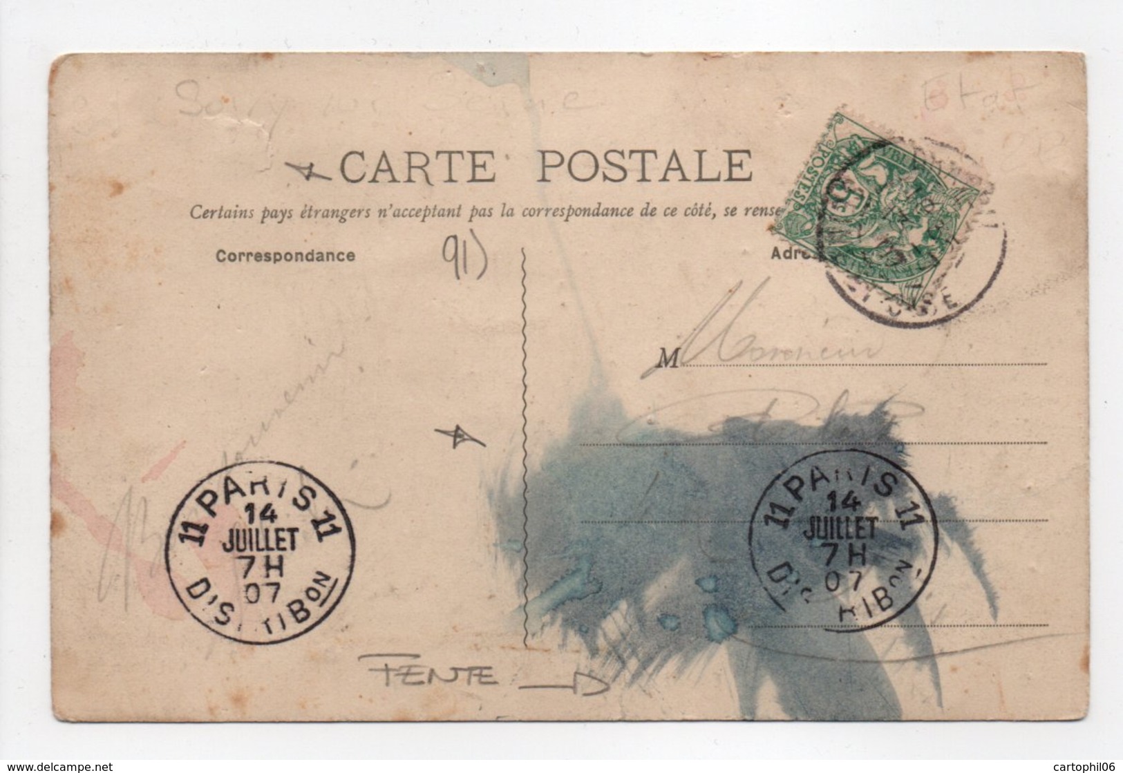 - CPA FORÊT DE SÉNART (91) - Poste De Soisy 1907 - Collection Ponnelle - - Sénart