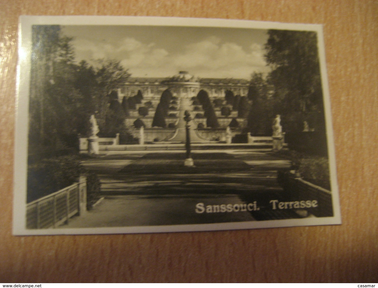 SANSSOUCI Terrasse Potsdam Bilder Card Photo Photography (4,3x6,3cm) Garden Gardens GERMANY 30s Tobacco - Ohne Zuordnung
