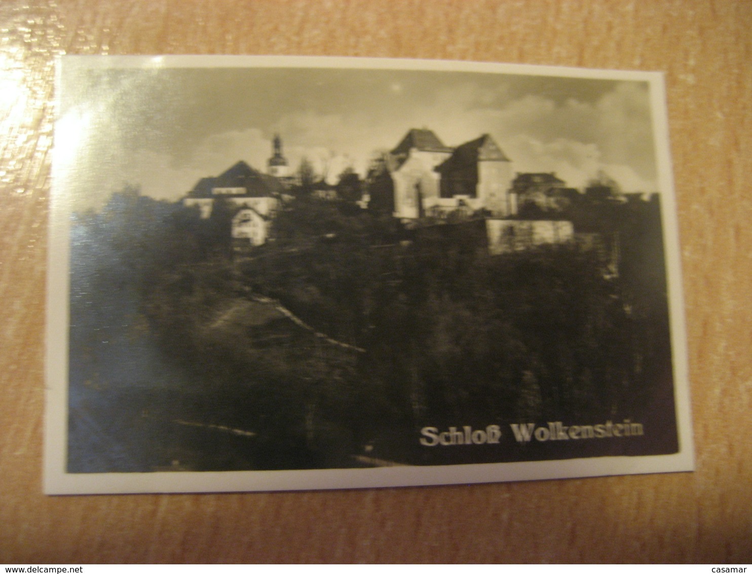 WOLKENSTEIN Schloss Castle Bilder Card Photo Photography (4,3x6,3cm) Erzgebirge Mountains GERMANY 30s Tobacco - Ohne Zuordnung