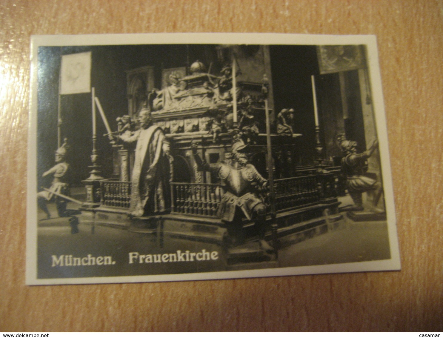 MUNCHEN Frauenkirche Bilder Card Photo Photography (4,3x6,3cm) Church GERMANY 30s Tobacco - Ohne Zuordnung