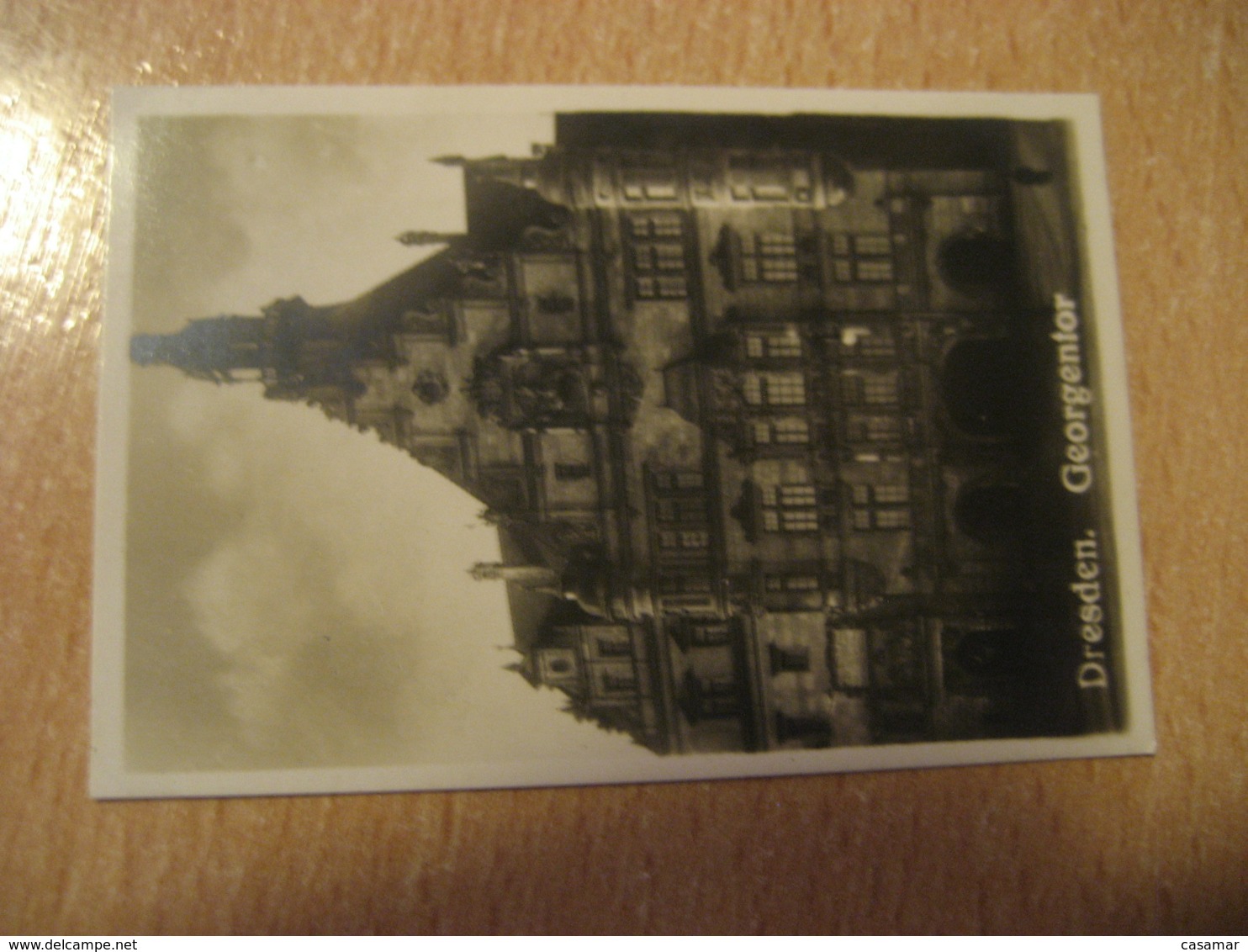 DRESDEN Georgentor Bilder Card Photo Photography (4,3x6,3cm) Schloss Castle Chateau GERMANY 30s Tobacco - Ohne Zuordnung