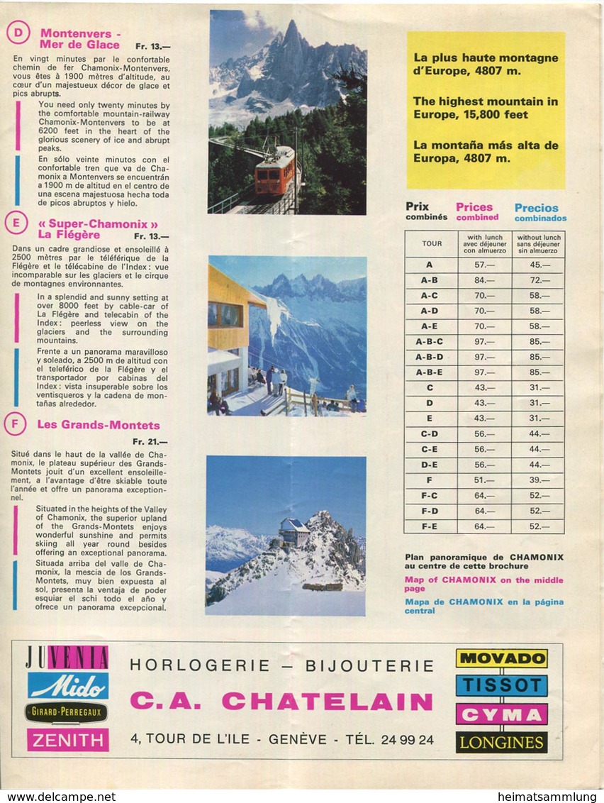 Schweiz - Geneve 1969 Centre D'excursions - 16 Seiten Mit Vielen Abbildungen Wissenswertes Und Werbung Rund Um Genf - Dépliants Turistici