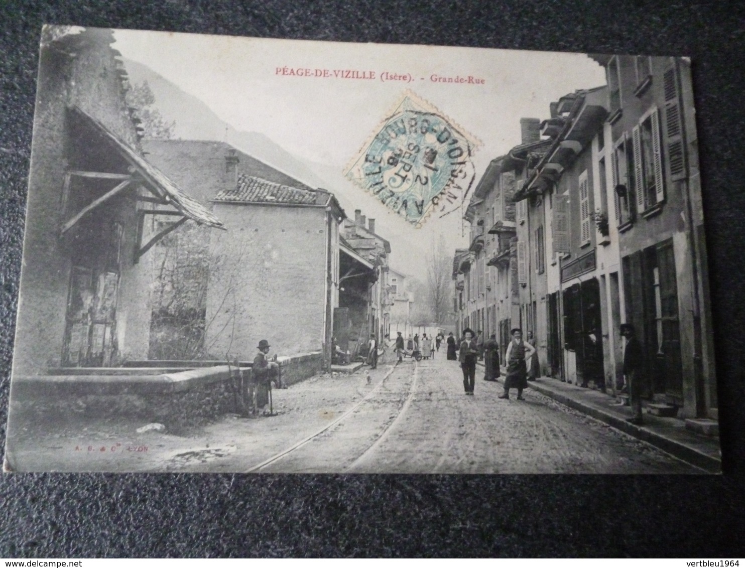 Cpa 38 Peage De Vizille Grande Rue - Autres & Non Classés