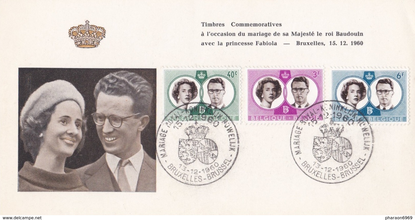 Document 1169 à 1171 Mariage Roi Baudoin Princesse Fabiola - Covers & Documents