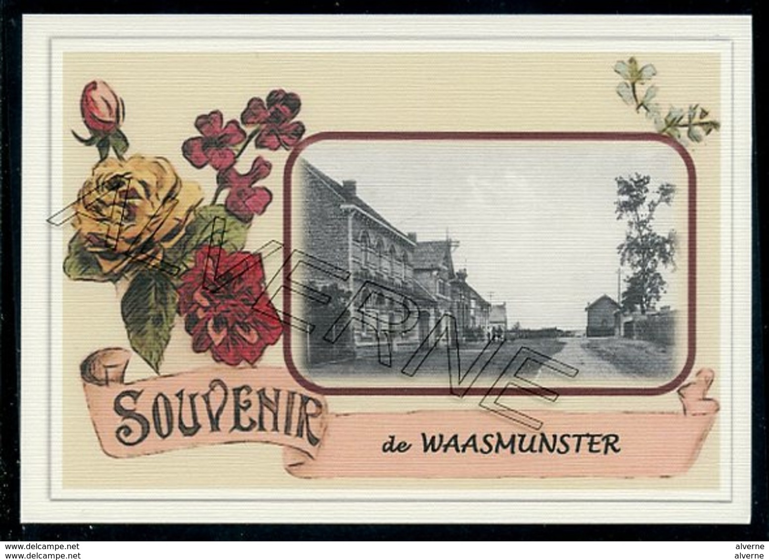 WAASMUNSTER   .....  2 Cartes Souvenirs Gare ... Train  Creations Modernes Série Limitée - Waasmunster