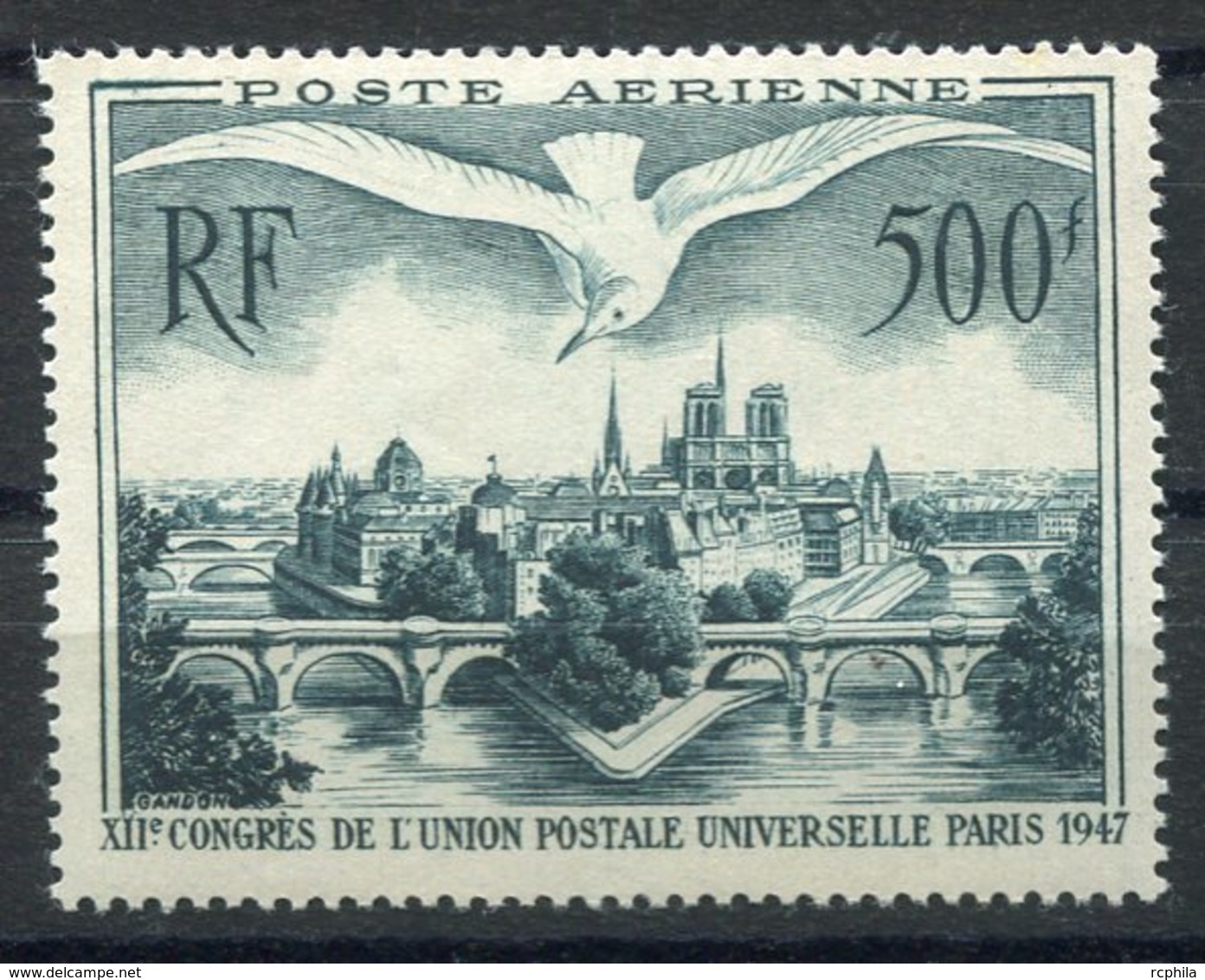 RC 15350 FRANCE PA N° 20 - 500F POSTE AERIENNE COTE 60€ NEUF ** MNH TB - 1927-1959 Mint/hinged