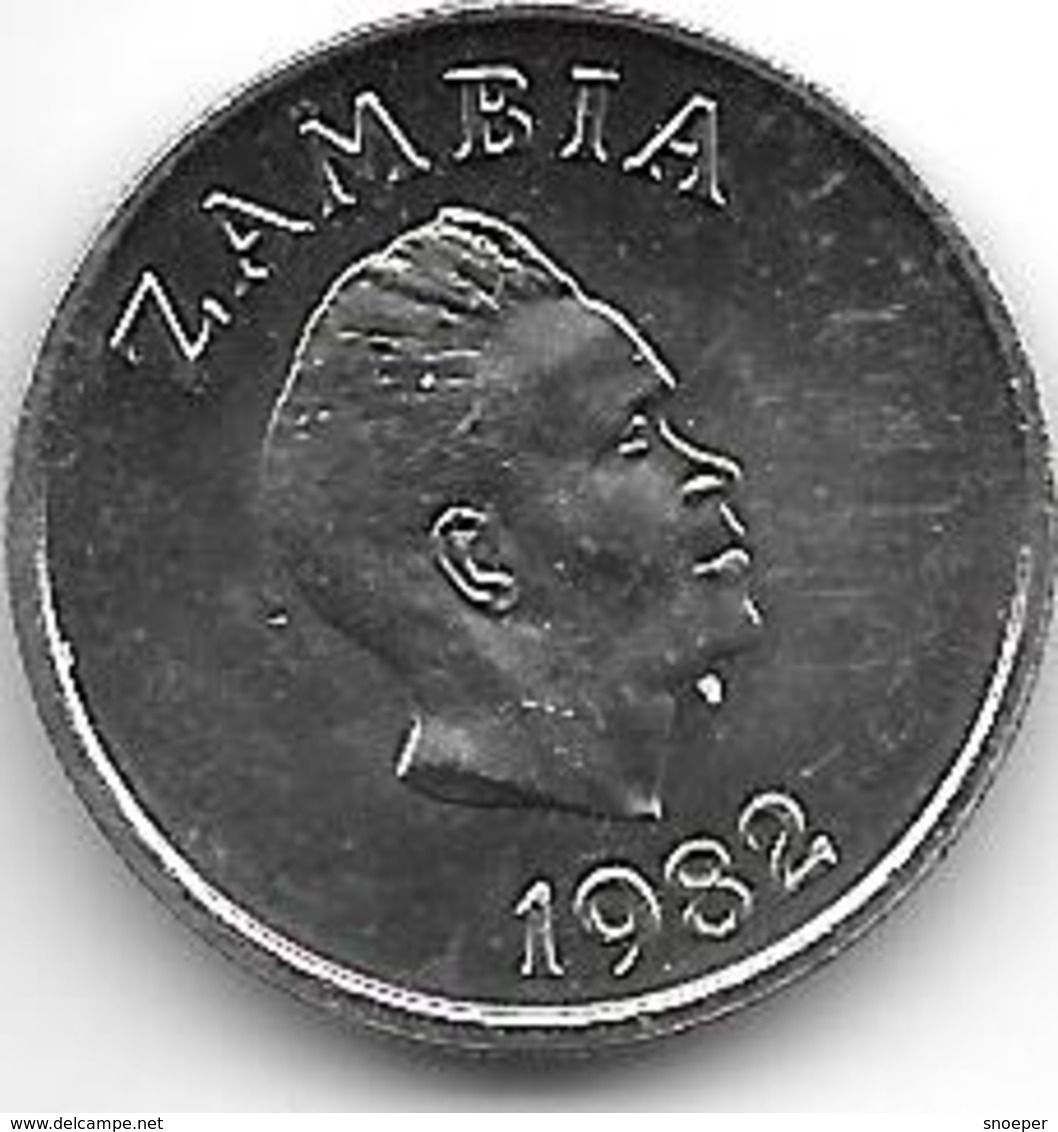 *zambia 5 Ngwee 1982 Km 11  Unc - Zambie