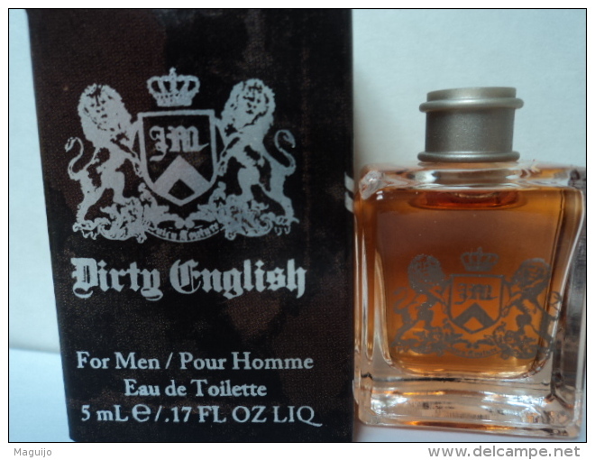 JUICY COUTURE " DIRTY ENGLISH" MINI EDT  POUR HOMME 5 ML  LIRE ET VOIR §§ - Miniatures Hommes (avec Boite)