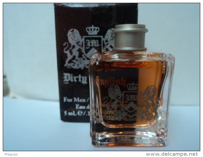 JUICY COUTURE " DIRTY ENGLISH" MINI EDT  POUR HOMME 5 ML  LIRE ET VOIR §§ - Miniatures Hommes (avec Boite)