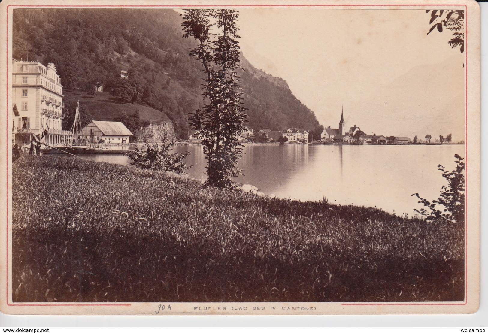 OLD PHOTO - SWITZERLAND - SCHWEIZ - FLUELEN   - 16,5 X 10,5 CM - Flüelen