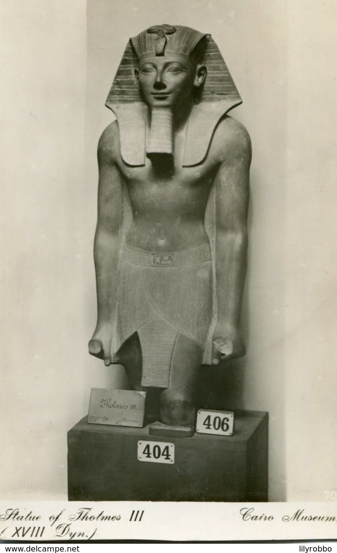 EGYPT - RPPC - Statue Of Thomes III Cairo Museum - Le Caire