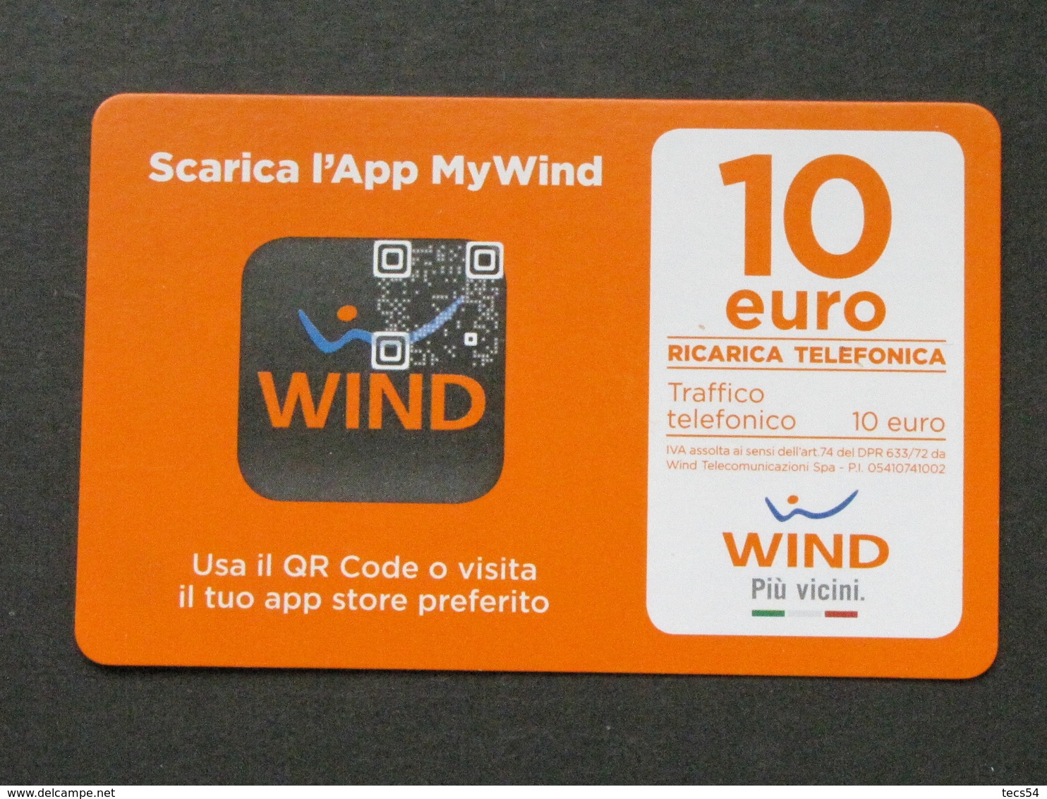 ITALIA WIND - SCARICA L'APP MY WIND  SCAD. 30/06/2019 - USATA - Schede GSM, Prepagate & Ricariche