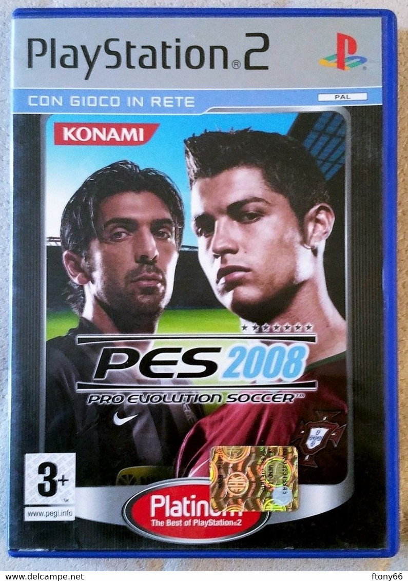 MA20 PS2 PES 2008 PRO EVOLUTION SOCCER PLATINUM Edition - Usato Con Manuale ITA - Playstation 2