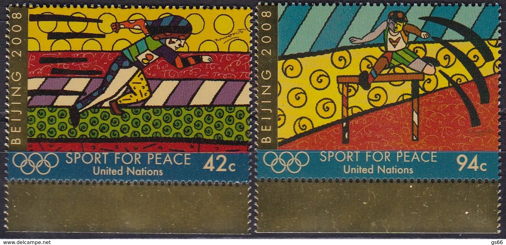 UNO-New York, 2008, 1099/00, MNH **, Sport Für Frieden: Olympische Sommerspiele, Peking. - Ungebraucht