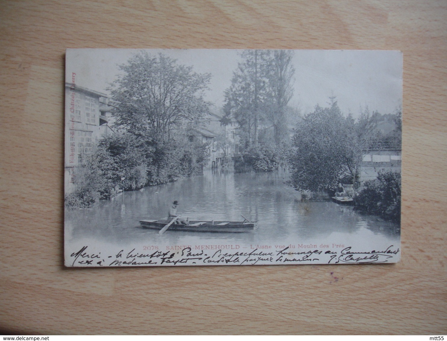 Sainte Menehould  1903  Barque Aisne Moulin Aux Pres - Sainte-Menehould