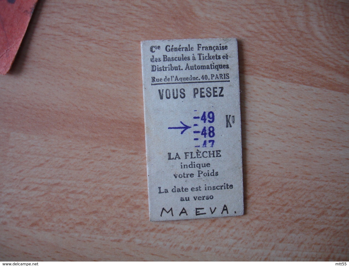 Ticket Pesage Balance Publicite Maeva - Publicités