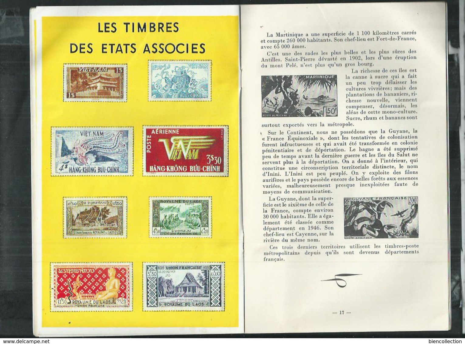 La France d'Outre mer et la philatélie; 4eme édition de 1958 , livret de 32 pages