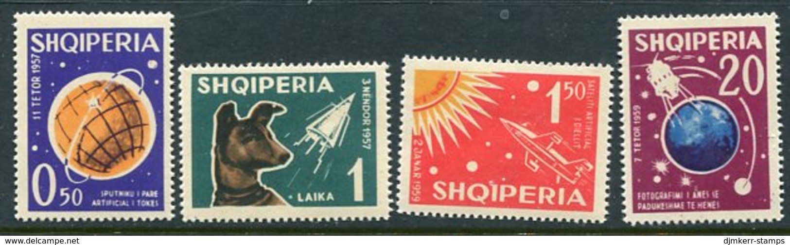 ALBANIA 1962 Space Research Perforated Set MNH / **.  Michel 663-66 - Albanië