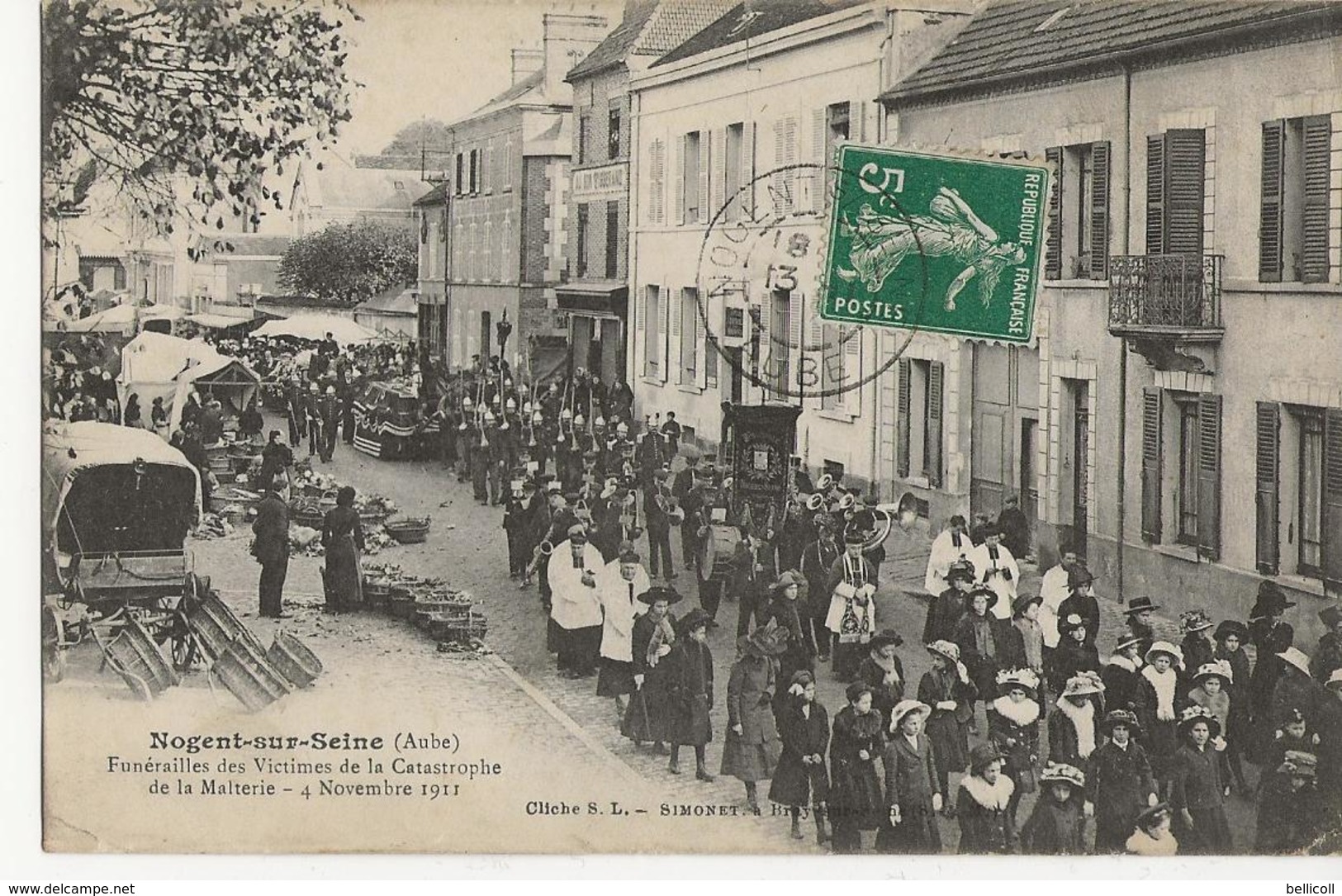 NOGENT SUR SEINE - Funérailles Des Victimes De La Catastrophe De La Malterie - 4 Novembre 1911 - Nogent-sur-Seine