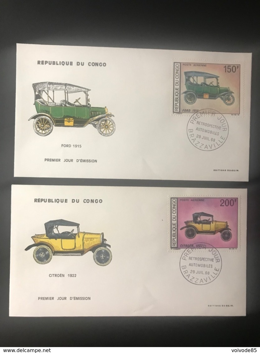 FDC Congo Voitures 1968 Superbe - FDC