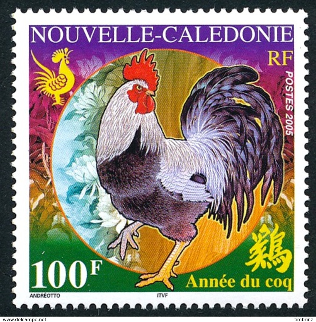 NOUV.-CALEDONIE 2005 - Yv. 937 **   Faciale= 0,84 EUR - Année Lunaire Chinoise Du Coq  ..Réf.NCE25568 - Nuevos