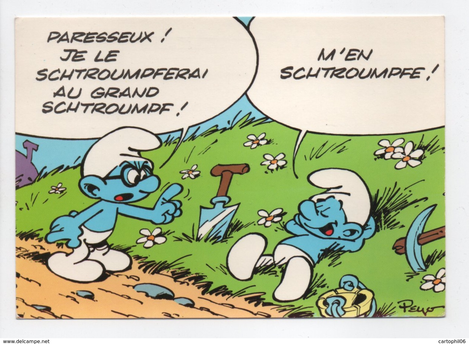 - CPM LES SCHTROUMPFS - Série 457/2 - Editions LYNA 1981 - Dessin Peyo - - Bandes Dessinées