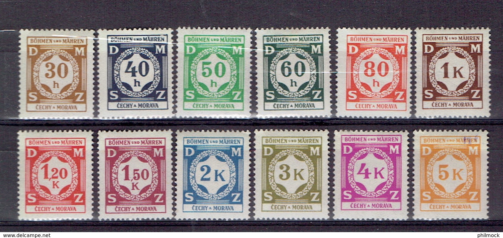 217 P1 - Bohème&Moravie - Bohmen Und Mahren - Cechy A Morava - Service 1-2 MH - Unused Stamps