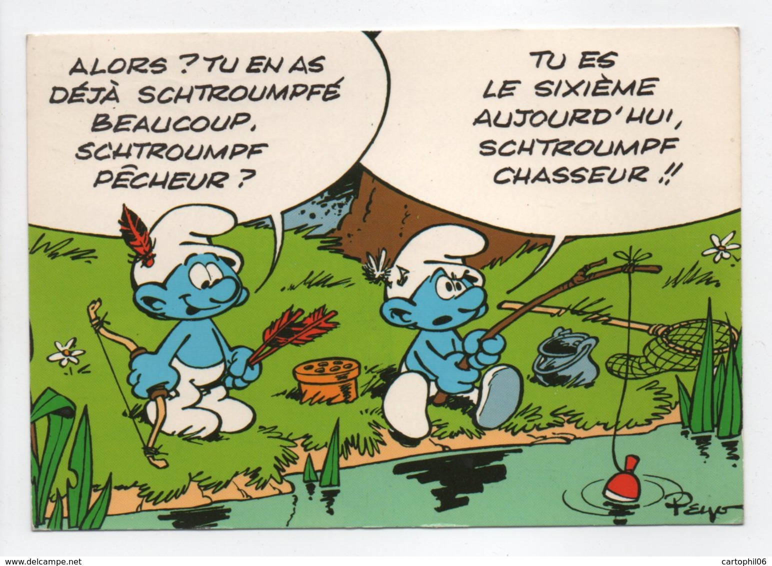 - CPM LES SCHTROUMPFS - Série 457/5 - Editions LYNA 1981 - Dessin Peyo - - Bandes Dessinées