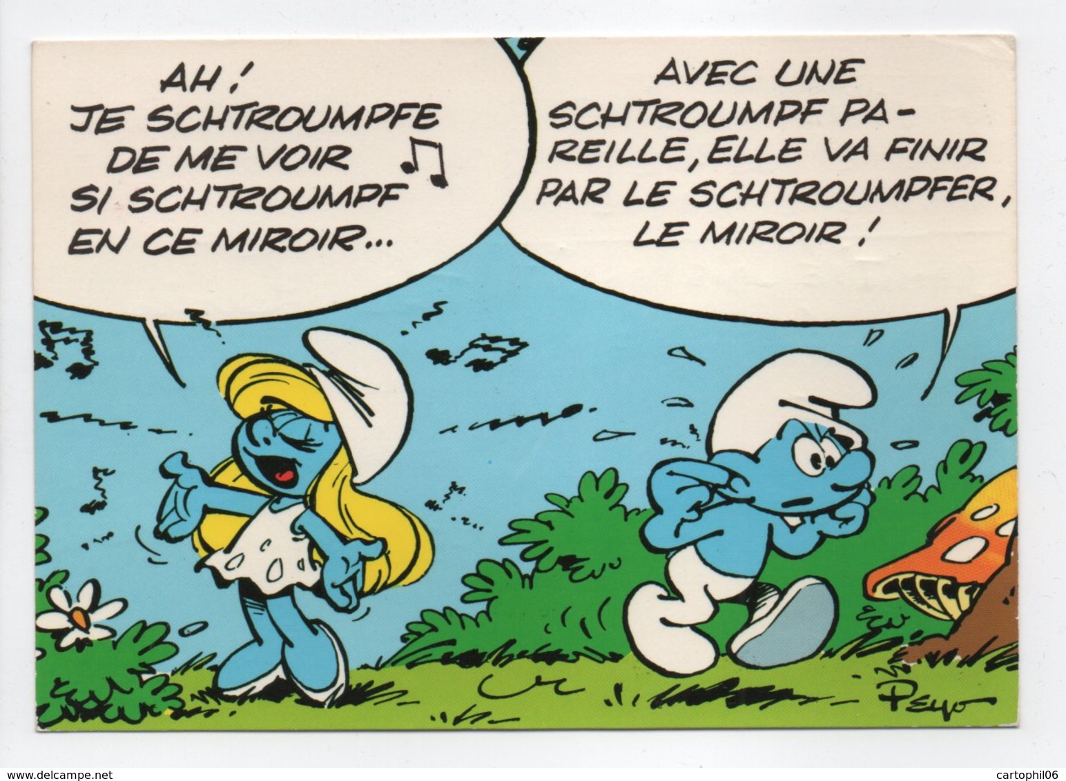 - CPM LES SCHTROUMPFS - Série 457/3 - Editions LYNA 1981 - Dessin Peyo - - Bandes Dessinées