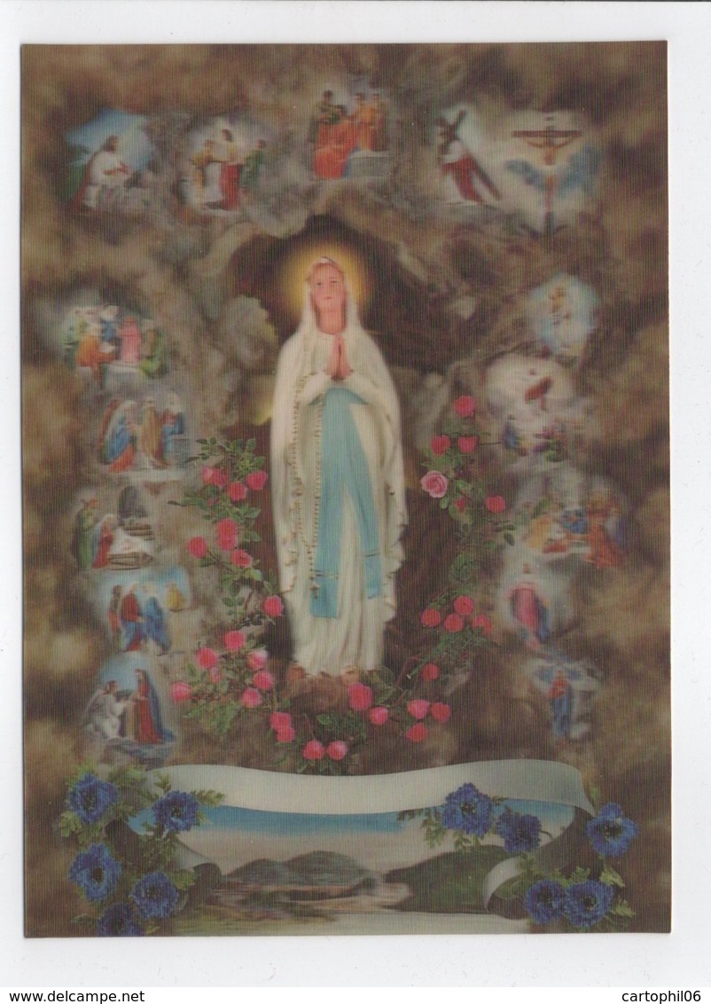 - CPM VISIO-RELIEF - VIRGIN OF LOURDES B - - Autres & Non Classés