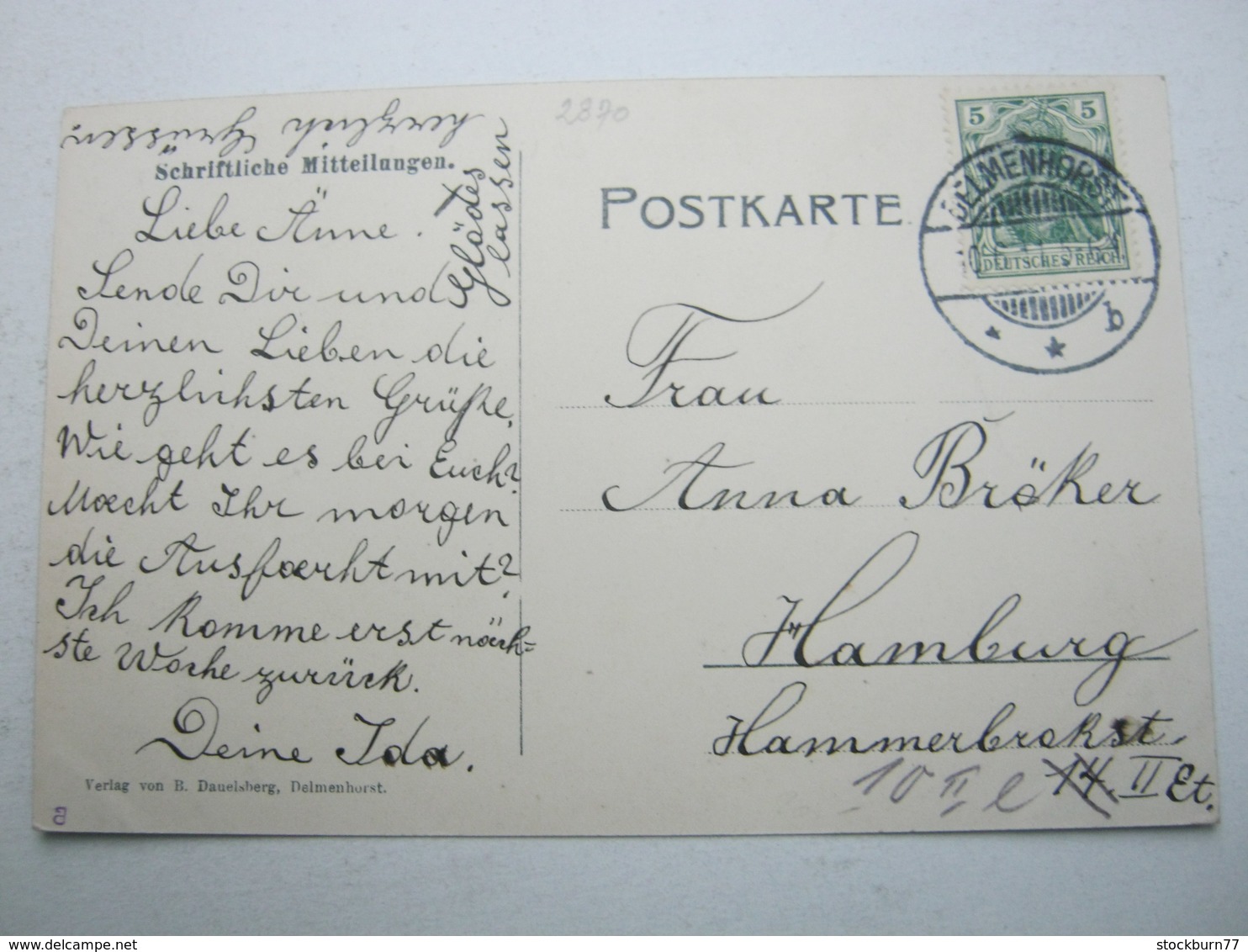 DELMENHORST ,Seltene Karte Um 1911 - Delmenhorst
