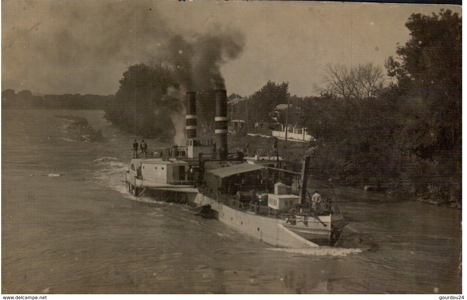 Carte Photo D'un Bateau à Vapeur - Autres & Non Classés