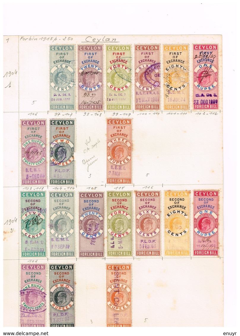 Ceylan  Foreign Bill  1903. Old Revenues Fiscaux Ancienne Collection Old Collection - Ceylon (...-1947)