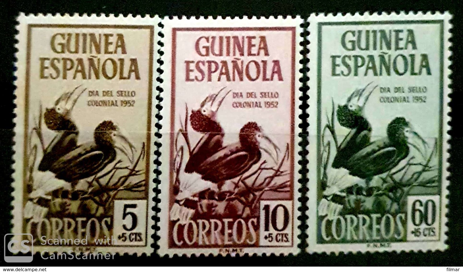 Guinea N 318/320. Sin Charnela. - Guinea Española