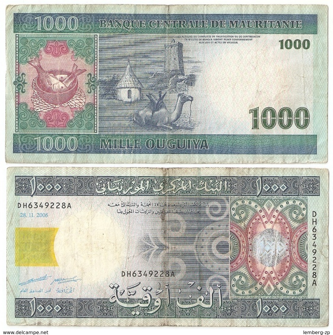 Mauritania - 1000 Ouguiya 2006 VF Lemberg-Zp - Mauritania