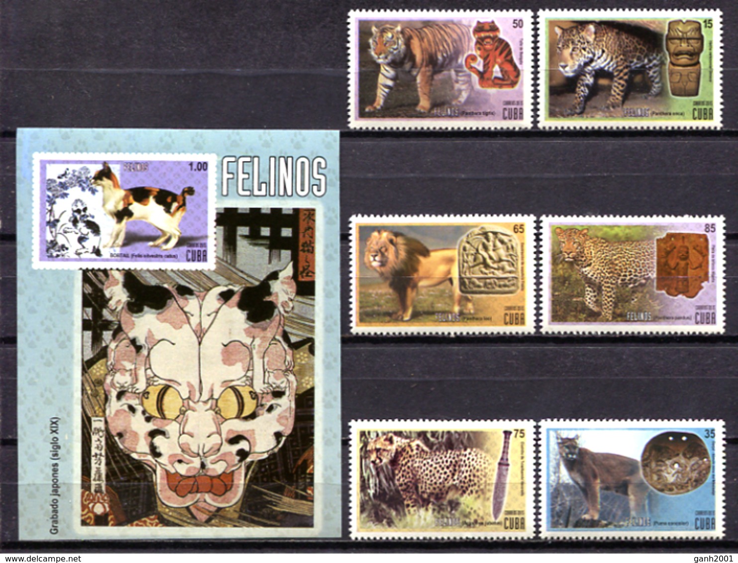 Cuba 2015 / Big Cats MNH Felinos Gatos Säugetiere Katzen Felines /  C10036  36-27 - Felinos