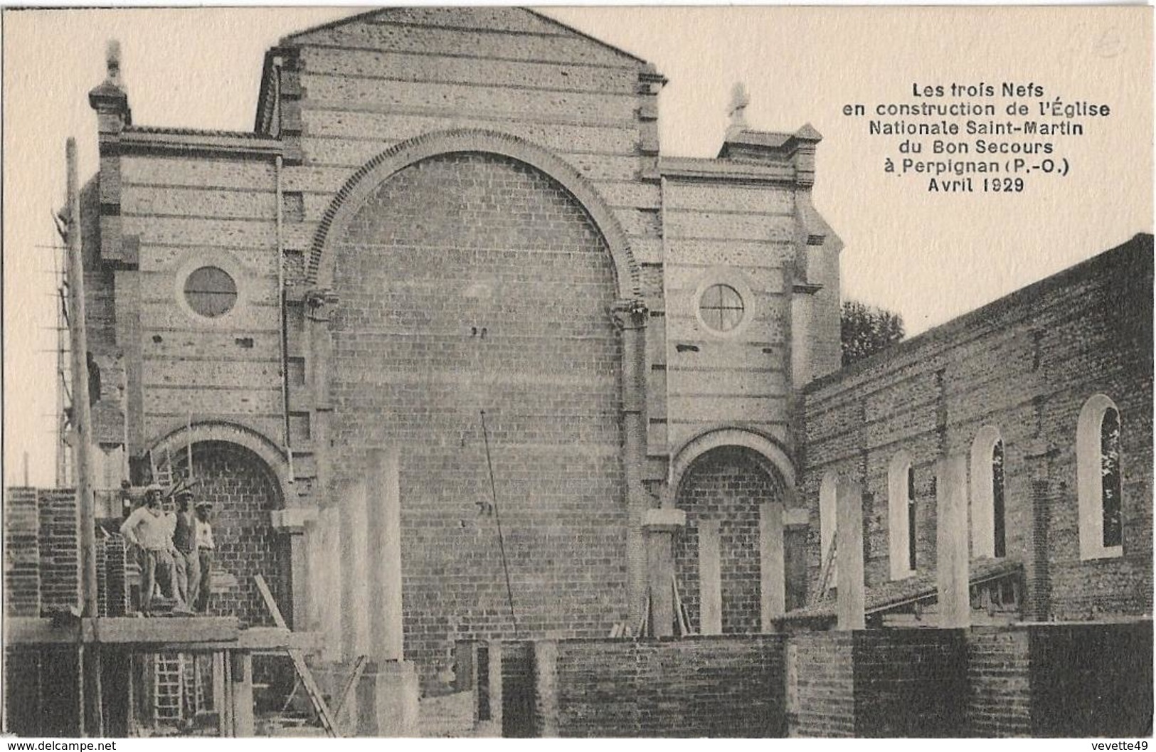 Perpignan : Les 3 Nefs En Construction église St Martin - Perpignan