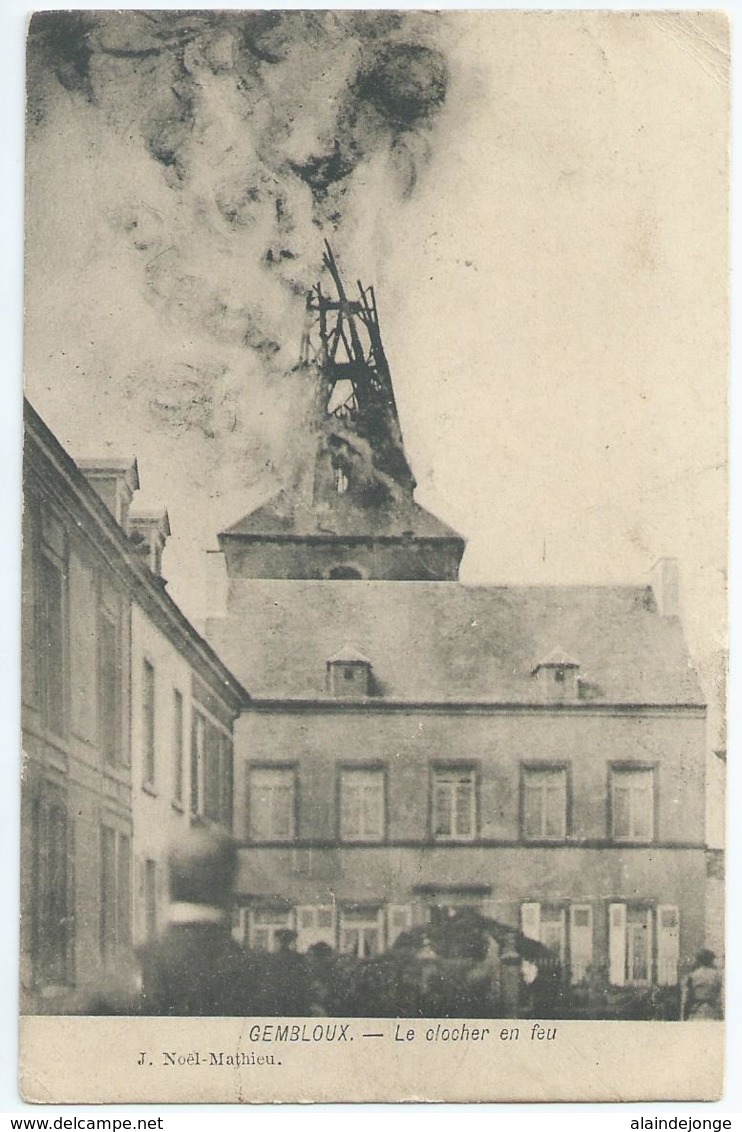 Gembloux - Le Clocher En Feu - J. Noël-Mathieu - 1912 - Gembloux