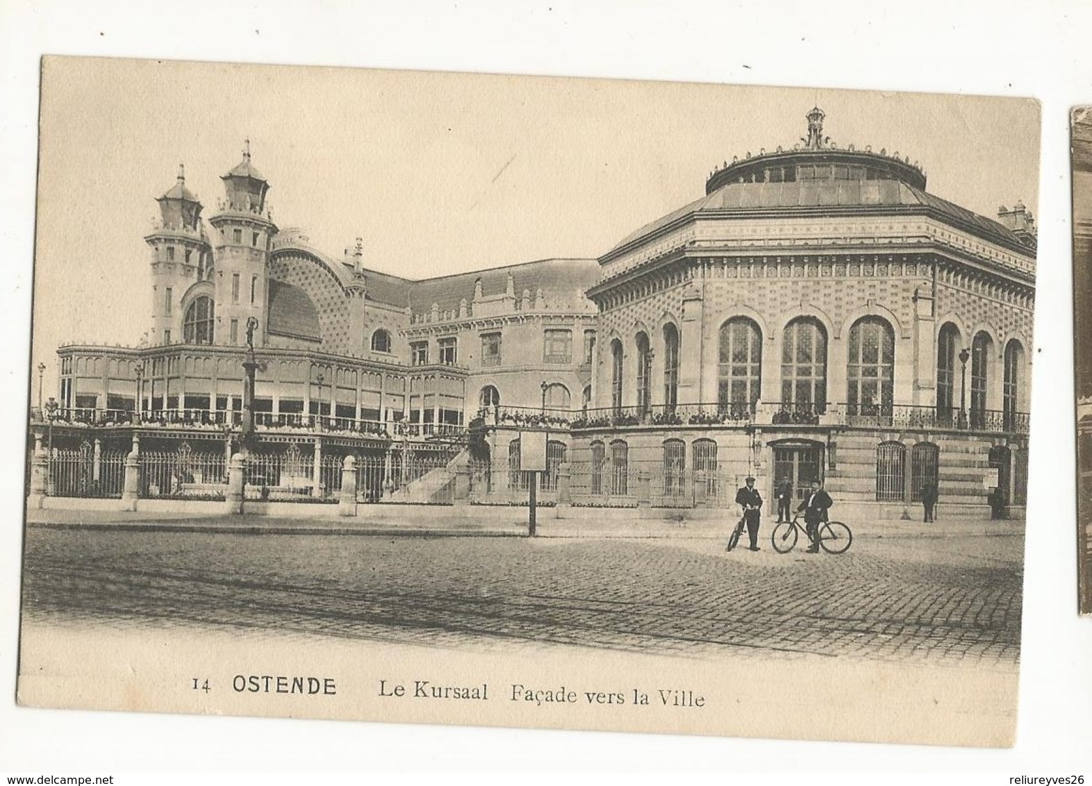 CPA ,Belgique ,N°14 , Ostende , Kursaal ,Façade Vers La Ville ,animée, Ed. V. - Oostende