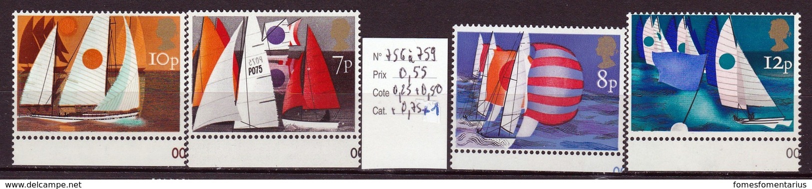 5 Timbres Neufs** N° 756 à 759 - Neufs